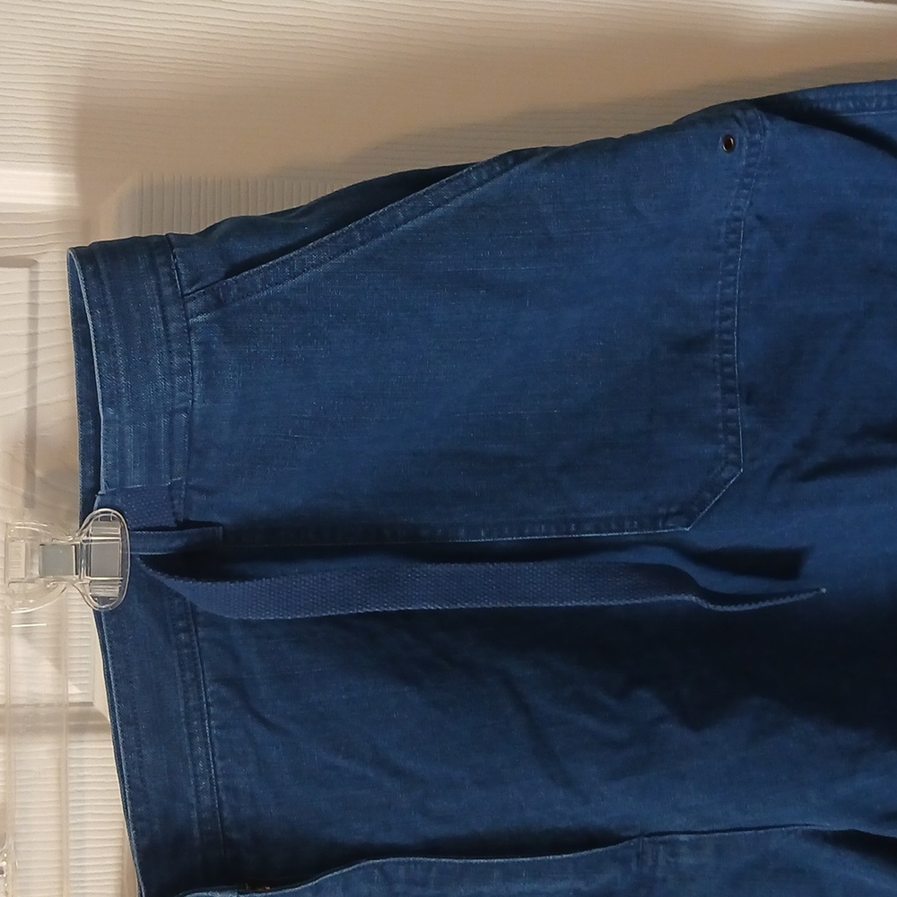 Vintage Lauren Ralph Lauren Women's Blue Cargo Jean Shorts 22W 100% Cotton. - Picture 5 of 8